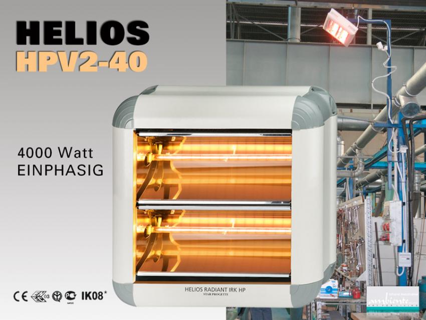 High Power Infrarot Heizstrahler Helios HP2V-40 IP20 4000 Watt